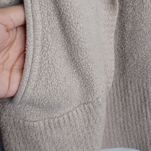 Barefoot Dreams Sz S Neutral Oatmeal Open Front Cardigan - Picture 7 of 13